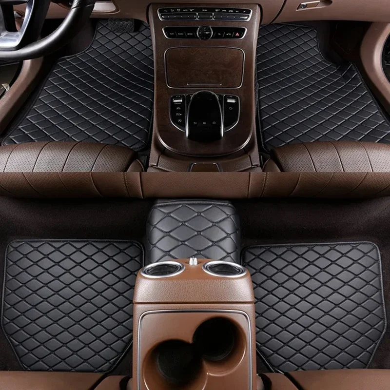 Car Floor Mats 5Pcs PU Leather - Leather Cleaner Interior บทวิจารณ์และราคา