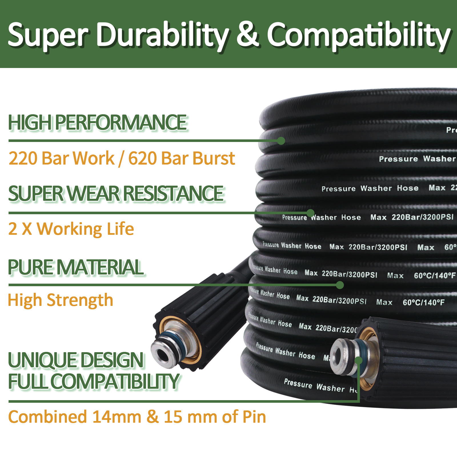 High Pressure Washer Hose Cord - Foam Cannon Car Wash บทวิจารณ์และราคา