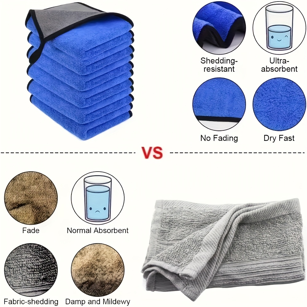 1-10pcs Microfiber Car Cleanin - Microfiber Towel Detailing บทวิจารณ์และราคา