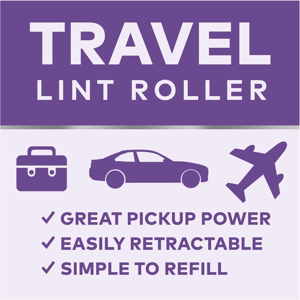 Mini Travel Lint Roller with A - Seat Cleaner Fabric บทวิจารณ์และราคา