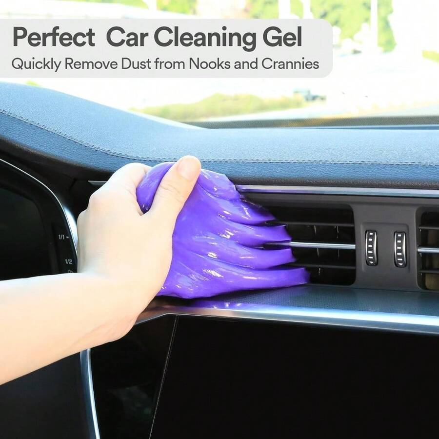 Purple Car Cleaning Gel Putty, - Dirt Brush Interior บทวิจารณ์และราคา