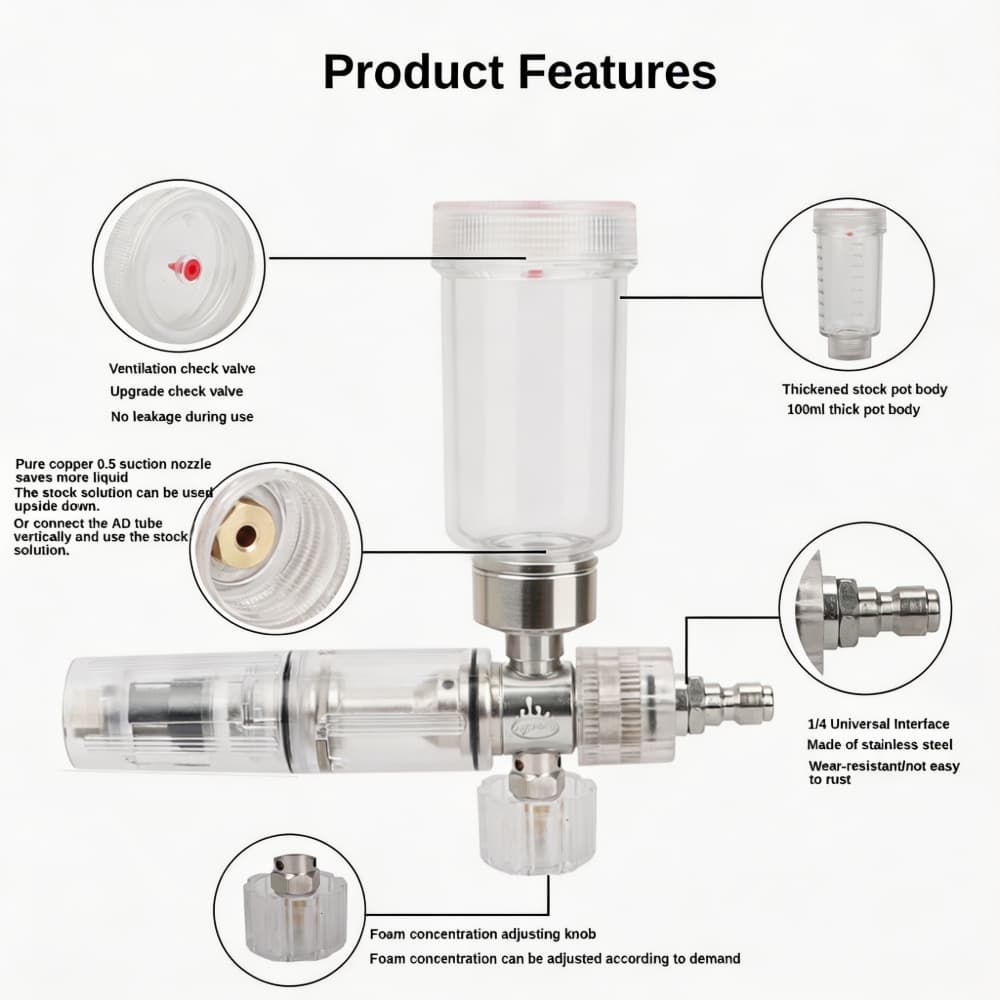 Foam Spray Gun Adjustable 100m - Foam Cannon Car Wash บทวิจารณ์และราคา
