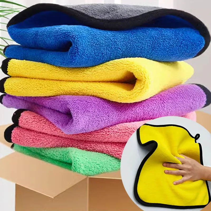 1/5pcs Thicken Car Microfiber  - Microfiber Towel Detailing บทวิจารณ์และราคา