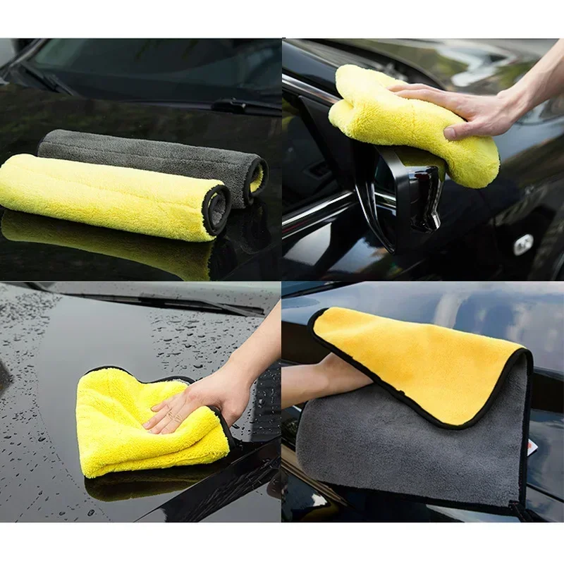 1/5pcs Thicken Car Microfiber  - Microfiber Towel Detailing บทวิจารณ์และราคา