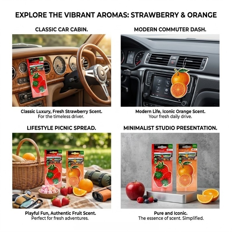 Fruit Scent Hanging Car Freshe - Odor Eliminator Car บทวิจารณ์และราคา
