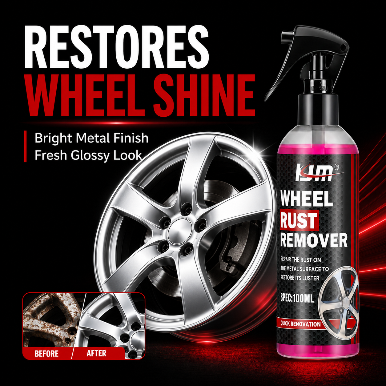 KJM Wheel Cleaner For Car Rims - Wheel Cleaner Alloy บทวิจารณ์และราคา