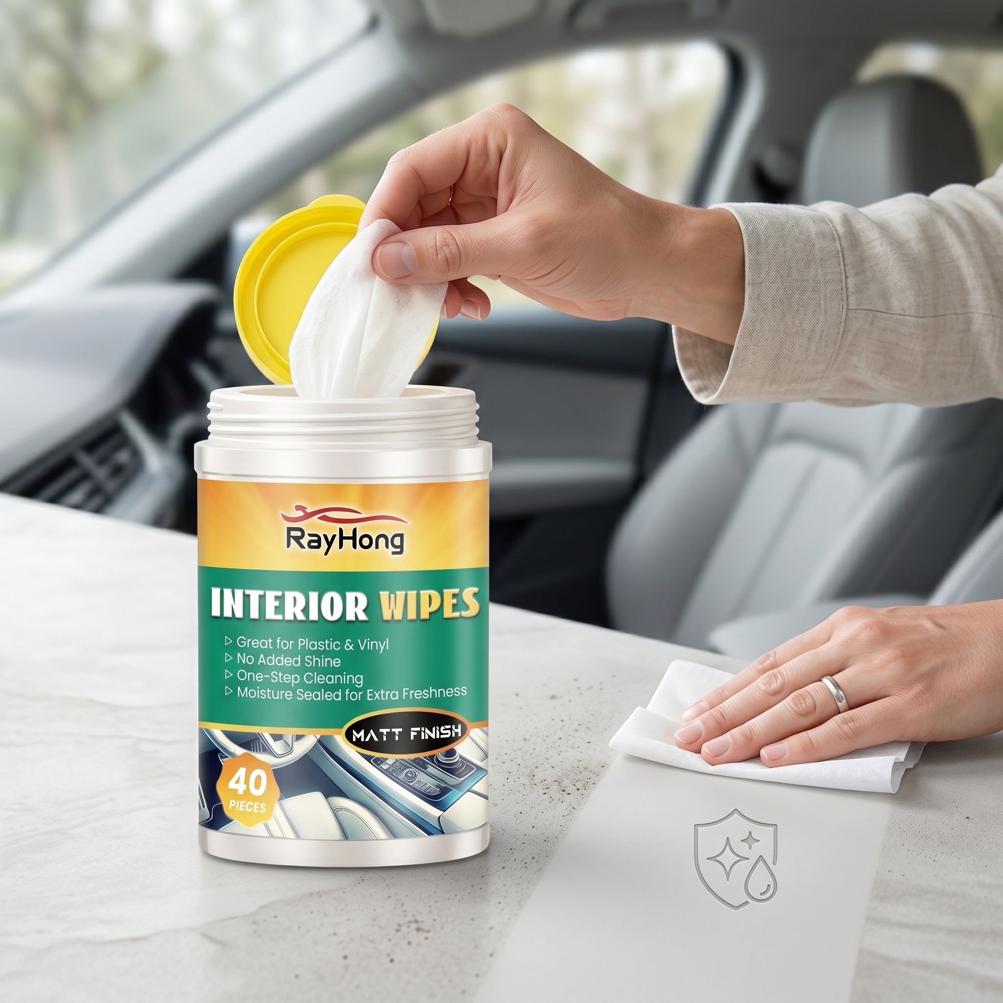 RAYHONG Car Interior Shine Wip - Leather Cleaner Interior บทวิจารณ์และราคา