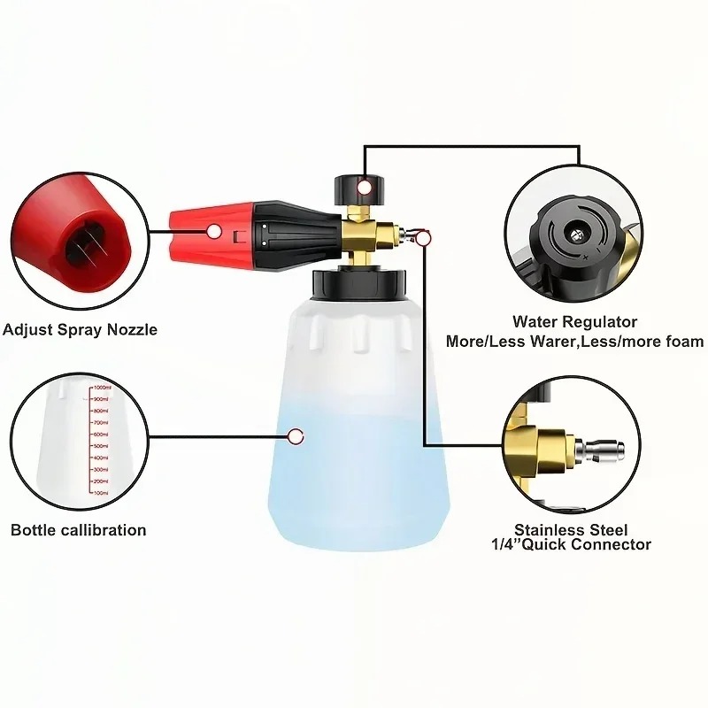 Adjustable Snow Foam Lance 1L  - Foam Cannon Car Wash บทวิจารณ์และราคา