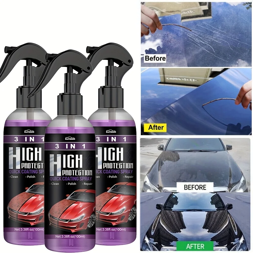 3 in 1 Car Ceramic Liquid Coat - Car Wax Ceramic Coating บทวิจารณ์และราคา
