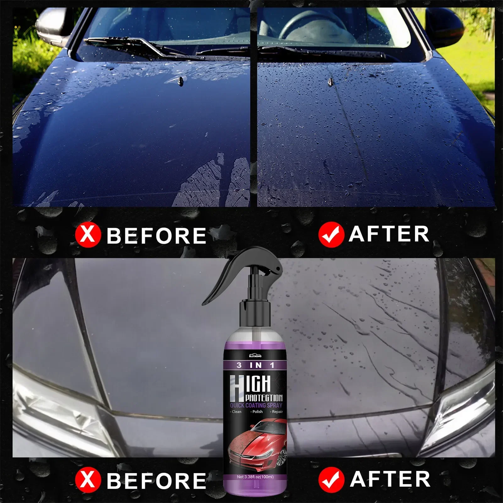 3 in 1 Car Ceramic Liquid Coat - Car Wax Ceramic Coating บทวิจารณ์และราคา