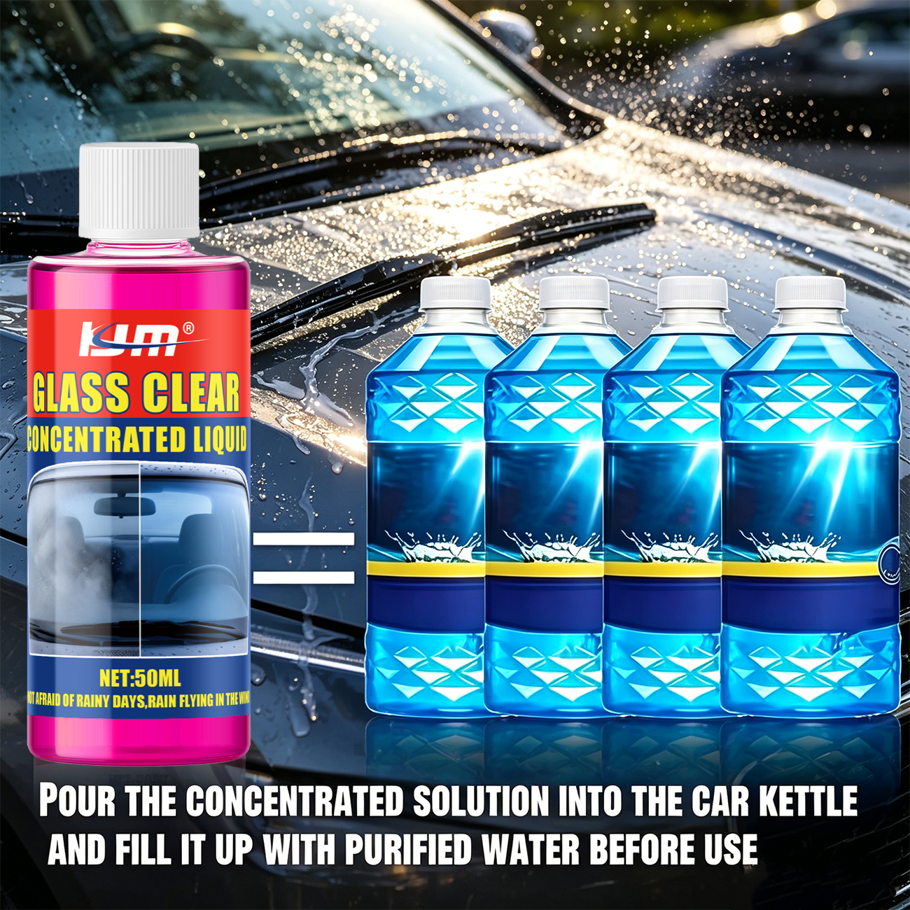 KJM Concentrated Car Glass Cle - Glass Cleaner Streak บทวิจารณ์และราคา